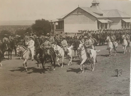 PC STR 5.2. DSWA Foto - Schutztruppe im Aufritt / GSWA photo - Schutztruppe riding in Windhoek
