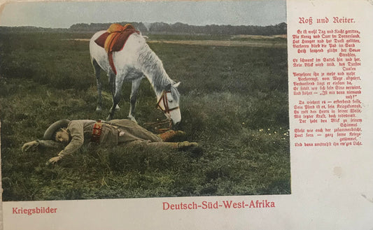 PC STR 6.5 Postkarte DSWA - Kriegsbilder - Reiter mit Pferd / GSWA Postcard - Rider with horse