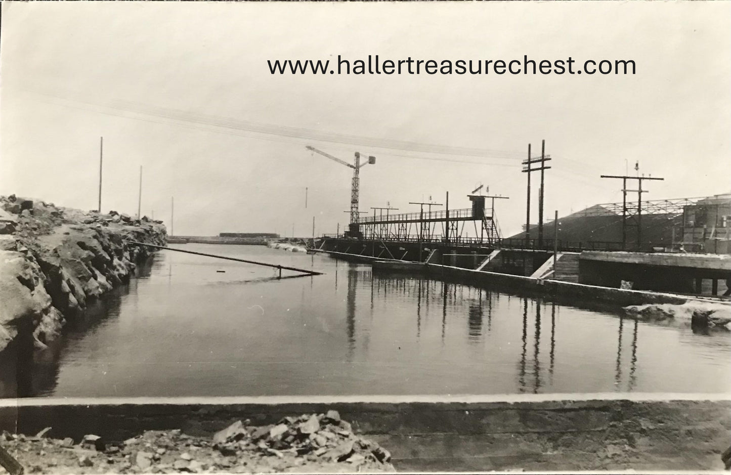 PC SWK-LUD 21.2. SWA Foto, Diamanten-Waschanlage, Lüderitzbucht, 1930er SWA photo, diamond washing plant, Lüderitz Bay, 1930s