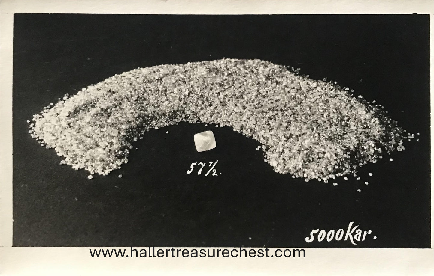 PC SWK-LUD 21.3. SWA Postkarte, eine Summe von 5,000 Karat an Diamanten, CDM, Lüderitzbucht, 1930er SWA post card, a total of 5,000 carats of diamonds, CDM, Luderitz Bay