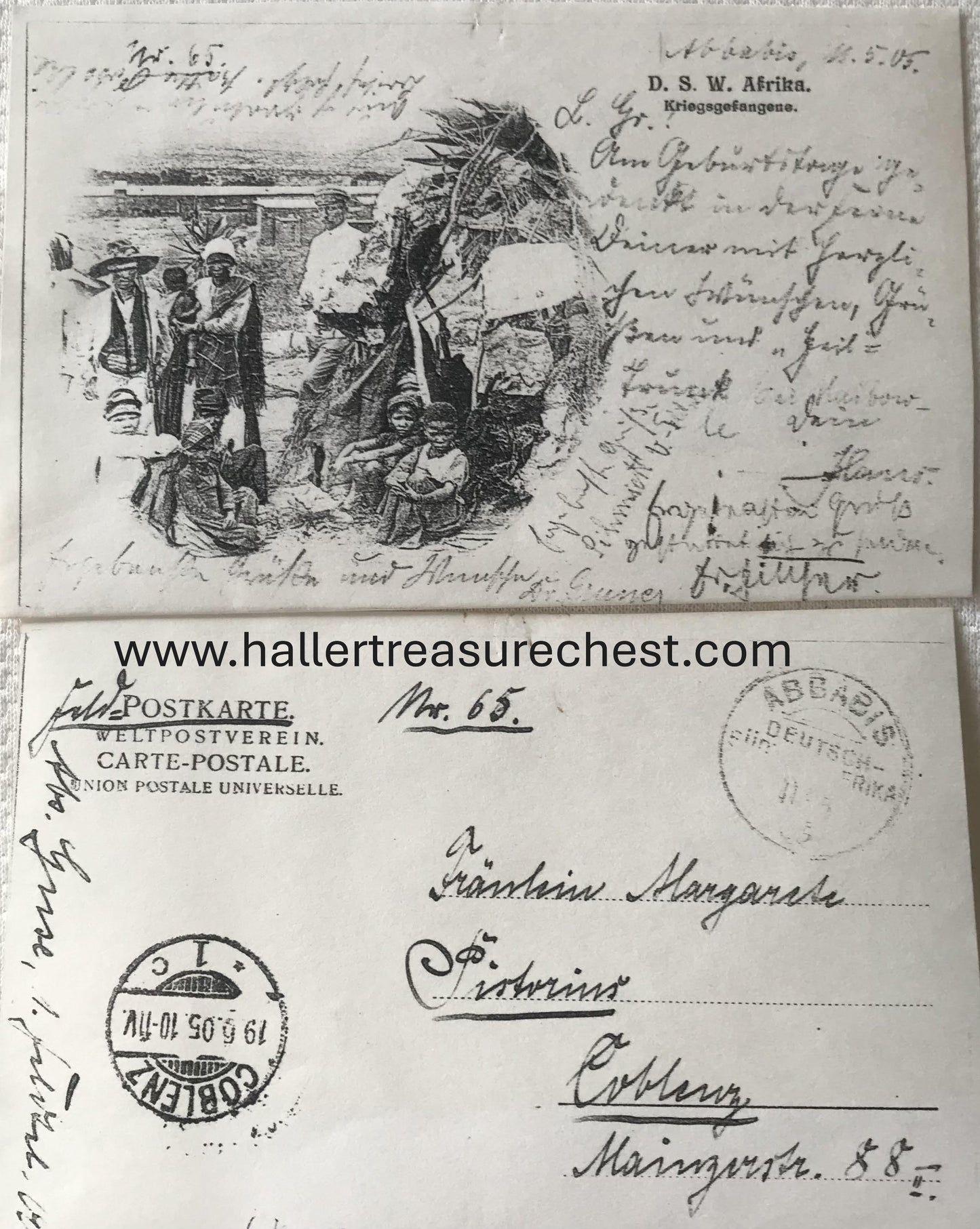 PC Tribes 15.8. DSWA Postkarte - Kriegsgefangene / GSWA post card - prisioner of war