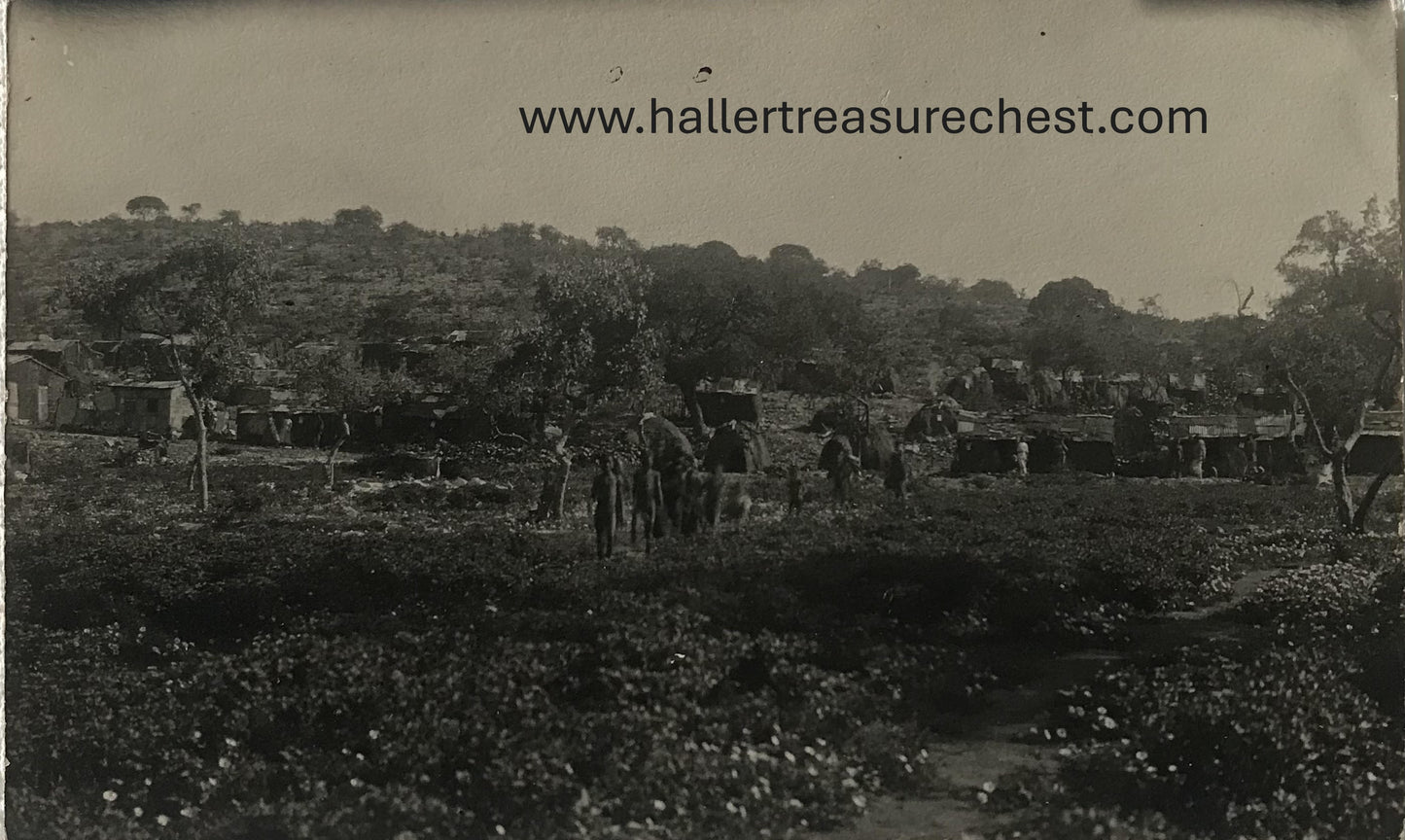 PC Tribes 18.1. SWA Postkarte - Damara Siedlung Juni 1922 / SWA post card - Damara village