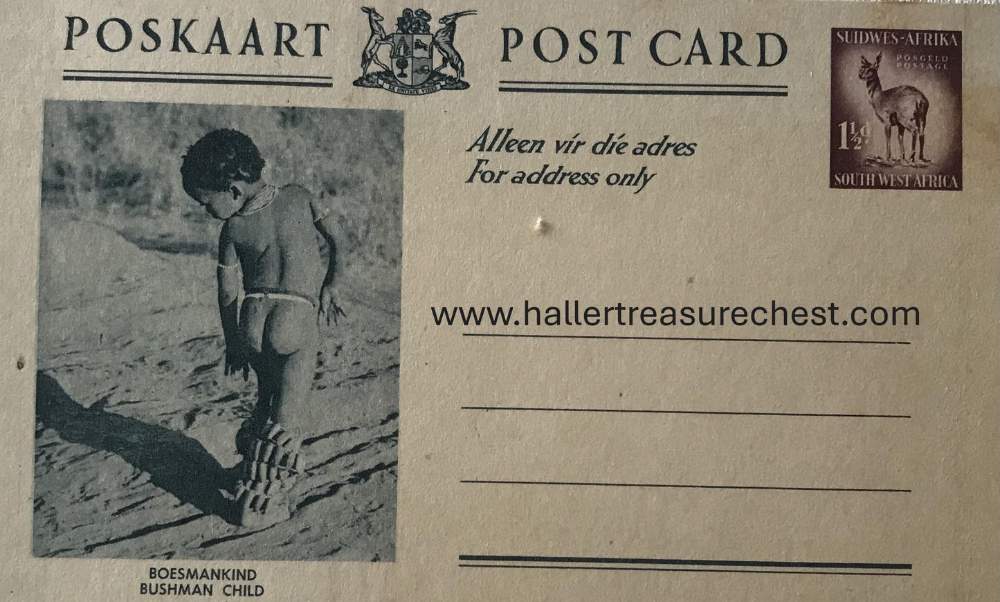 PC Tribes 19.2. SWA Postkarte - Buschmannkind / SWA post card - Bushmen child