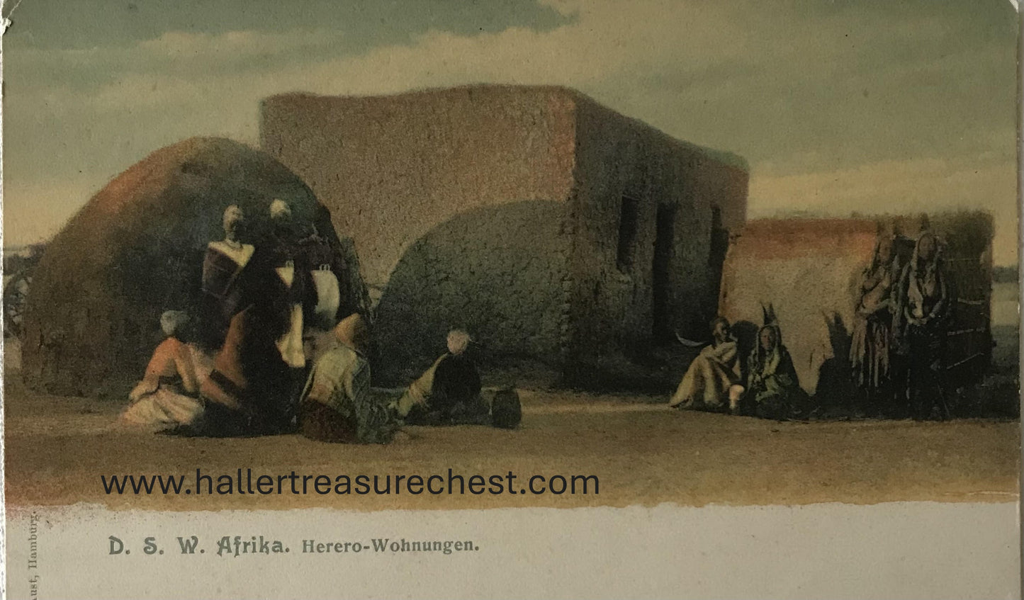 PC Tribes 2.1. DSWA Postkarte - Herero-Wohnungen / GSWA Postcard - Herero settlement