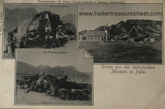 PC Tribes 20.1. DSWA Postkarte - Katholische Mission in Pella /  GSWA post card - Catholic Mission in Pella