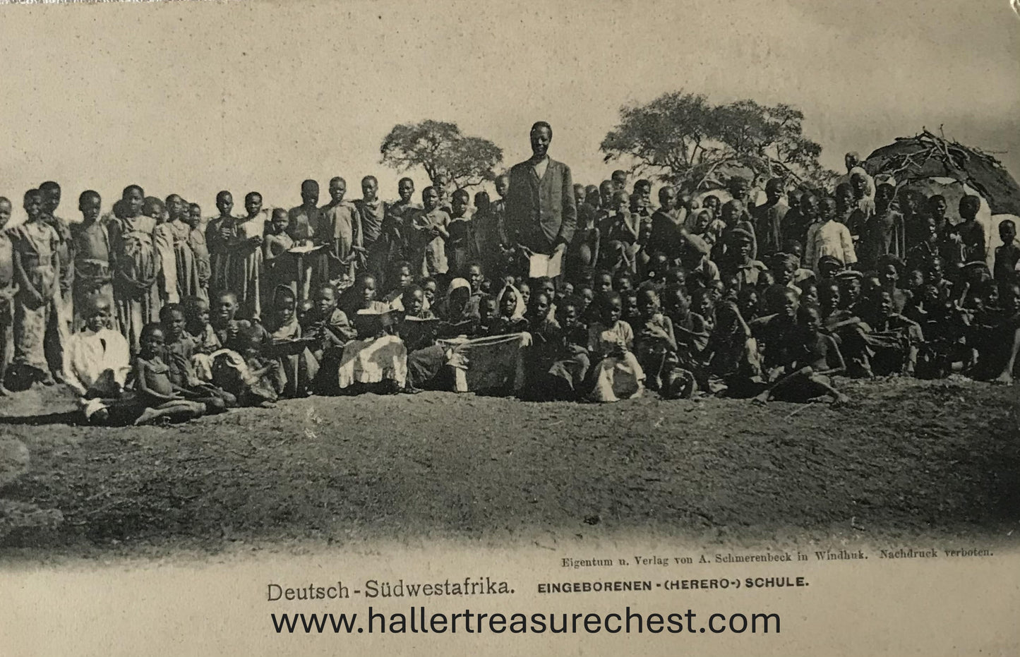 PC Tribes 5.3. DSWA Postkarte - Herero Schule / GSWA postcard - Herero school