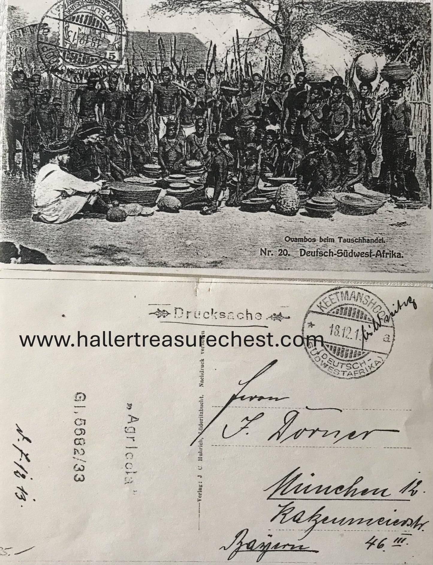 PC Tribes 8.7. DSWA Postkarte - Owambo beim Tauschhandel / GSWA postcard - Owambo bartering