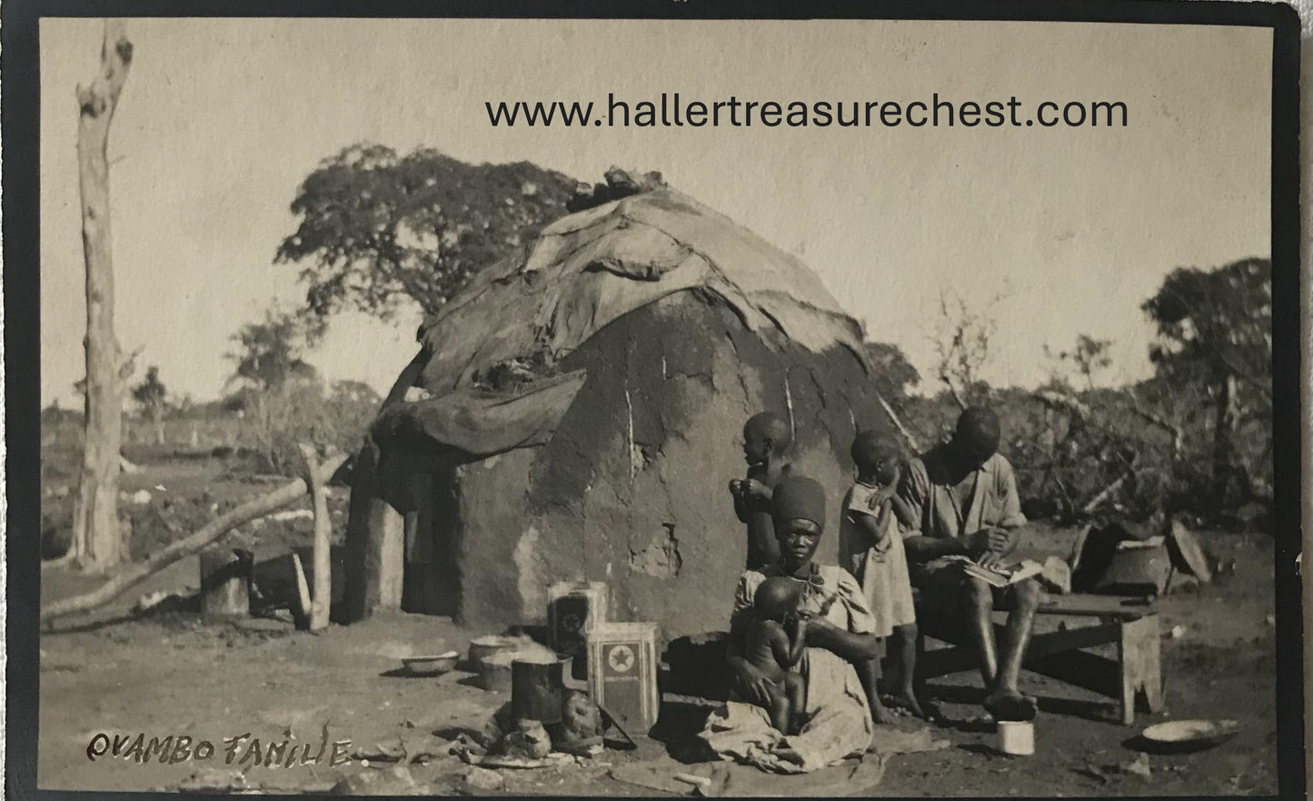 PC Tribes 9.2. DSWA Postkarte - Owambo Familie / GSWA postcard - Owambo family