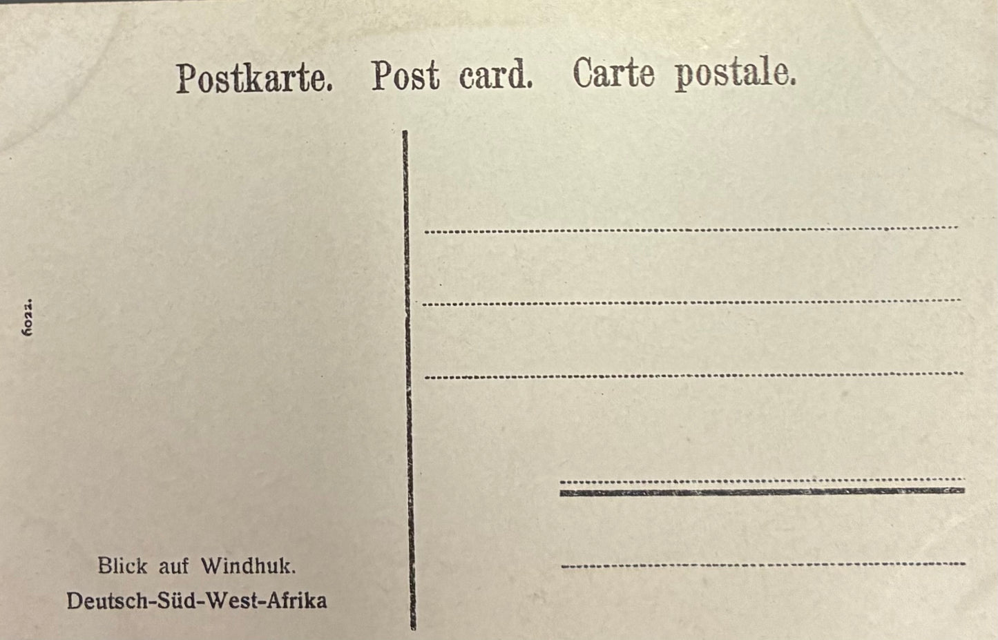 PC A 005.3 DSWA Postkarte, Blick auf Windhuk / GSWA postcard, view on Windhuk