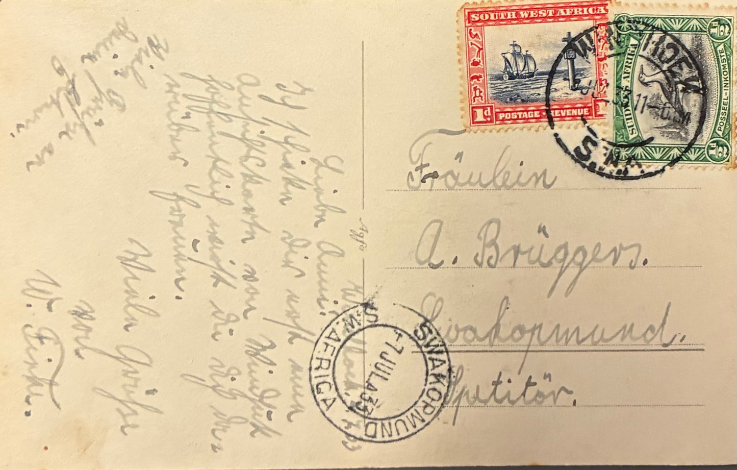 PC A 005.7 Postkarte - SWA - Blick auf Windhoek / postcard - SWA - view on Windhoek