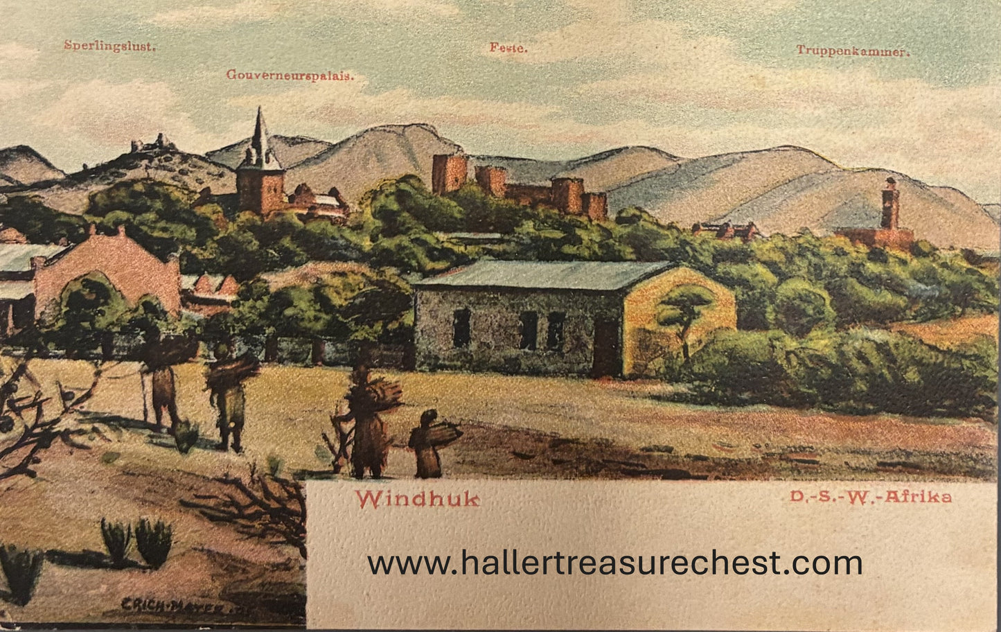 PC A 005.8 Postkarte - DSWA - Blick auf Windhoek / postcard - GSWA - view on Windhoek