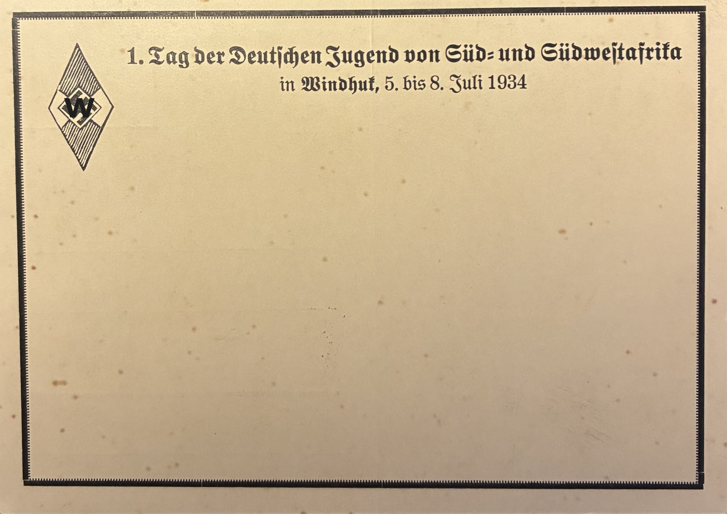 PC A 010.1 SWA Postkarte - Der Reiter von Südwest, Windhuk / SWA postcard - Der Horseman of Southwest, Windhoek, 1934