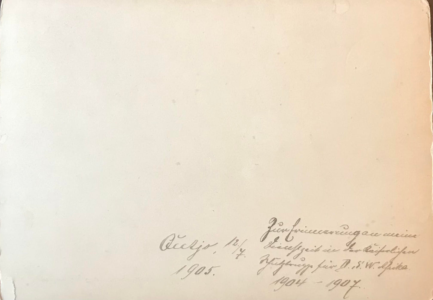 PC D013 - DSWA Original Foto - Schutztruppler und Kollegen, Outjo 1907 / GSWA original photo - Schutztruppen-soldiers and colleques