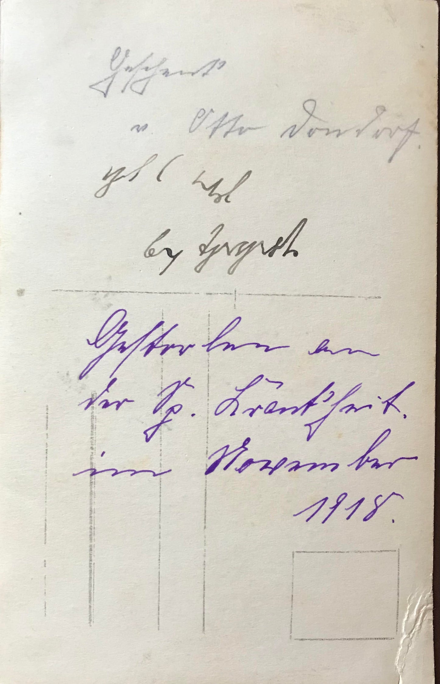 PC E005 - DSWA Postkarte - Gefangenenlager AUS November 1918 - Otto Vonfort / GSWA postcard - Prison camp AUS November 1918 - Otto Vonfort