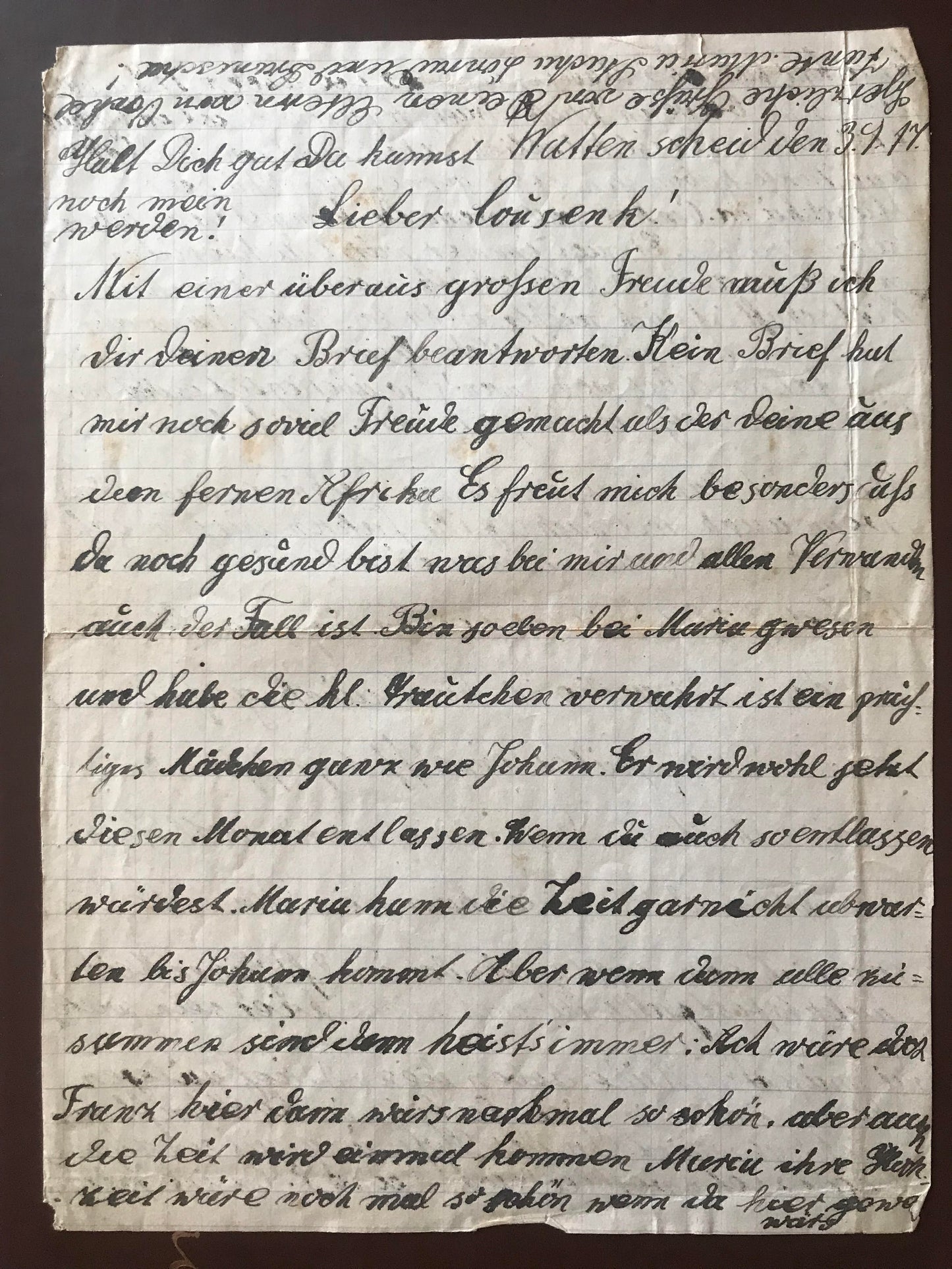 PC E011 - GSWA Kriegsgefangensendung -  Sensor gestanden - 1917 / GSWA prisoner of war consignment - sensor passed - 1917