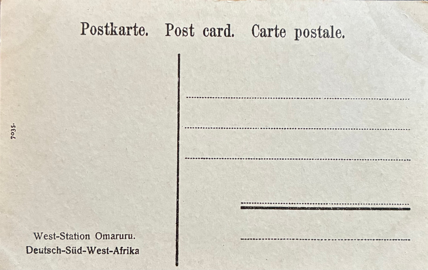 PC Nord-Süd 12.8 DSWA - West-Station, Omaruru / GSWA - West-station, Omaruru