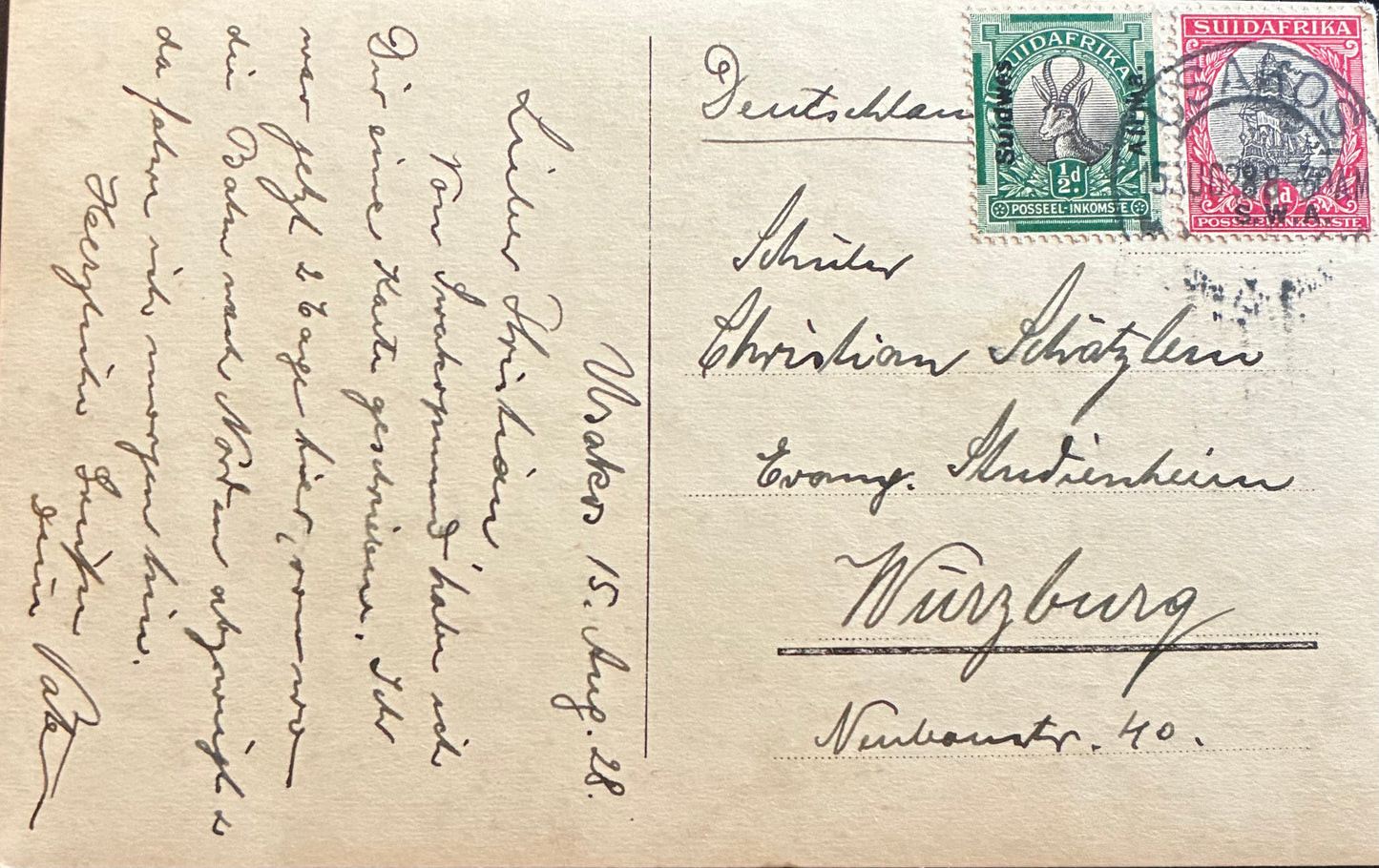 PC Nord-Süd 14.2. DSWA - Blick auf Usakos in den 1920er / GSWA - Usakos in the 1920's
