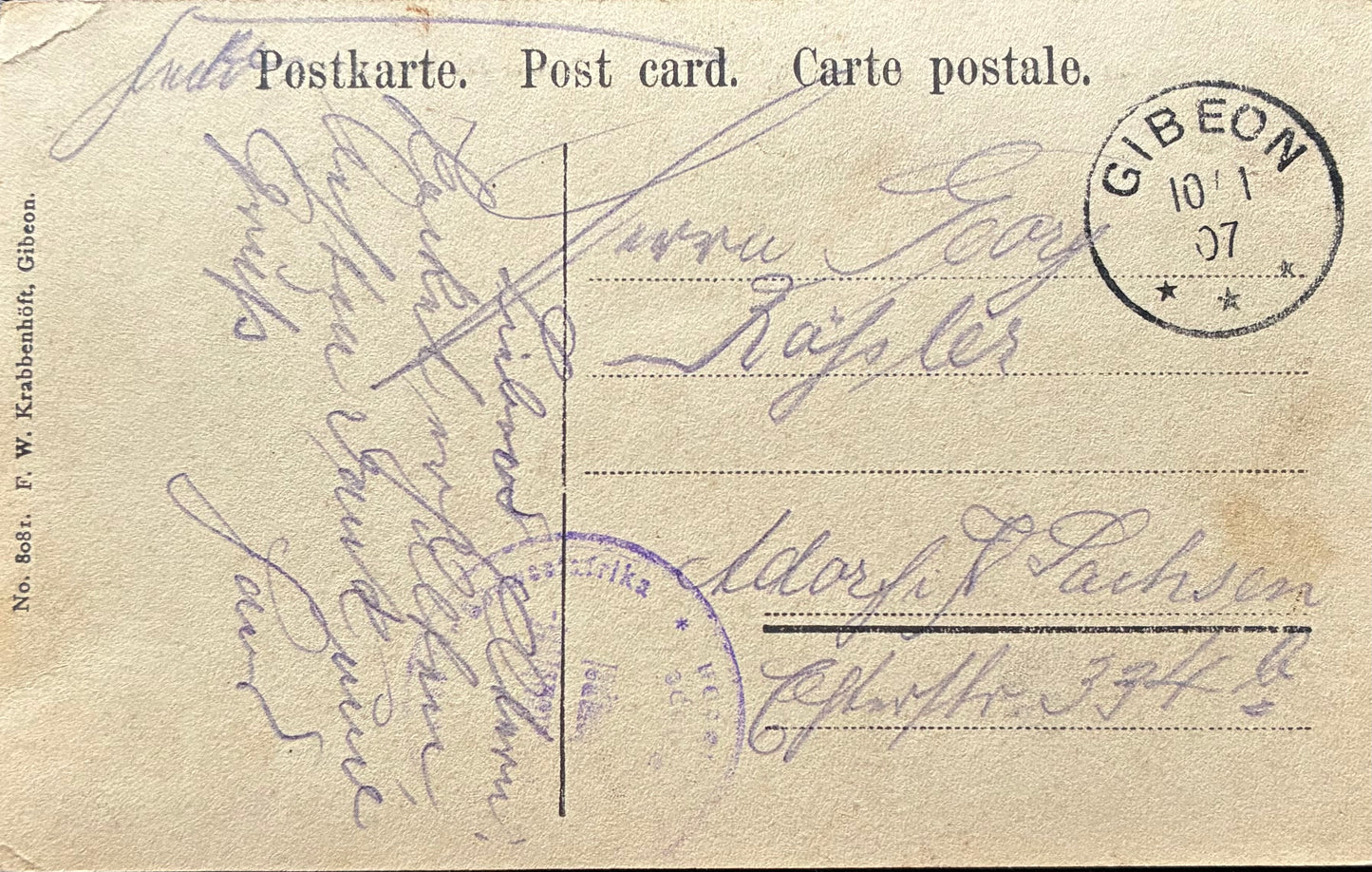 PC Nord-Süd 3.1. DSWA - Hottentotten Werft - Gibeon 1907 / GSWA - Hottentotten village - Gibeon