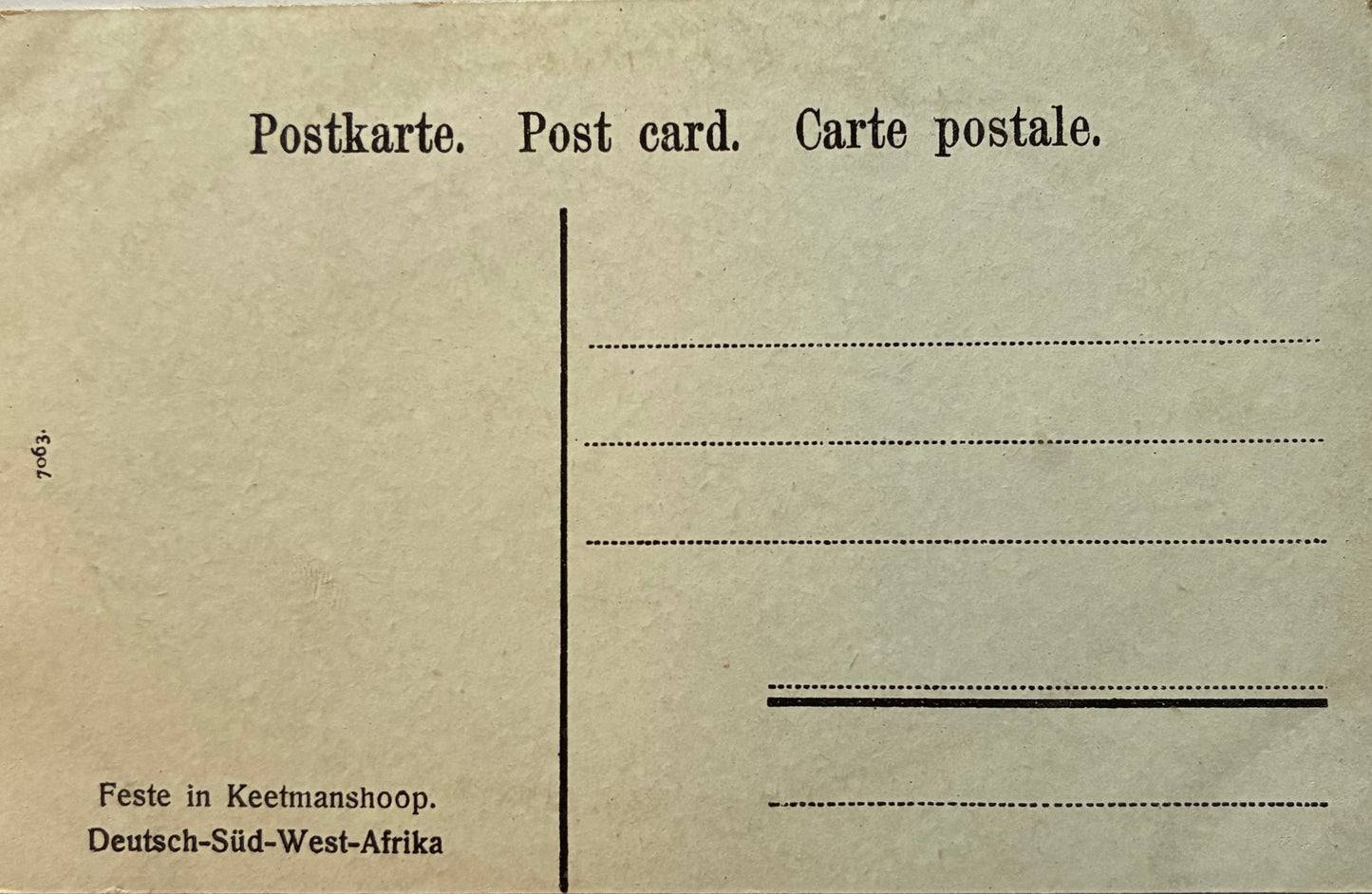 PC Nord-Süd 7.1. DSWA - Feste in Keetmanshoop, Nr. 7063 / GSWA - Garison in Keetmanshoop, nr 7063