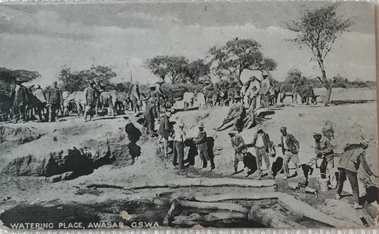 PC STR 10.5. DSWA Schutztruppe - Wasserstelle Awasar /  GSWA Schutztruppe - Awasar water point