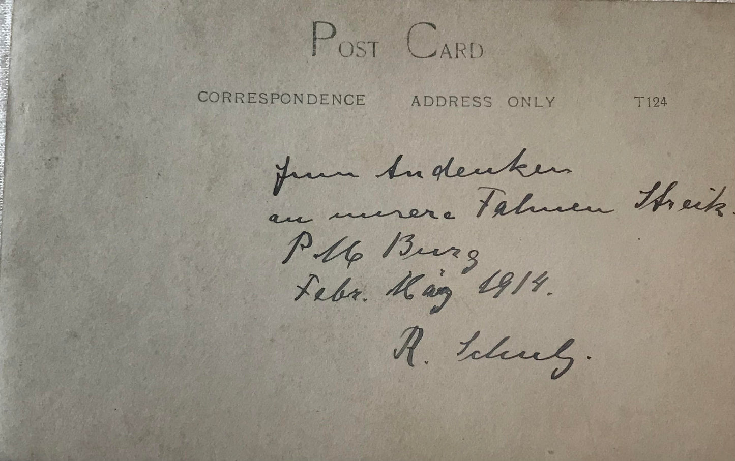 PC STR 10.8 DSWA Schutztruppen - Fahnenstreik - März 1914 / GSWA Schutztruppen - In memory of our flag strike