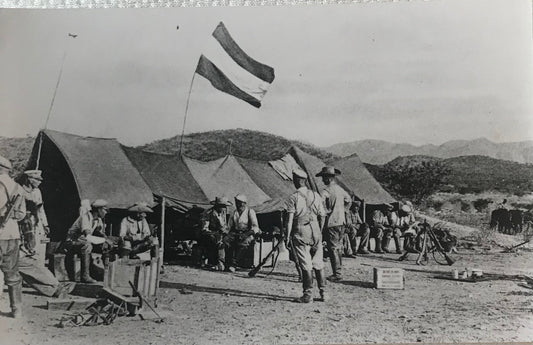 PC STR 11.4. DSWA Foto - Schutztruppe - Rastlager bei Windhuk / GSWA Photo - Schutztruppe - rest camp near Windhoek