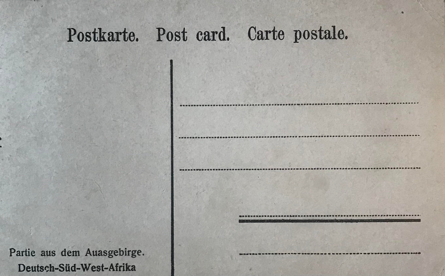 PC STR 15.7. DSWA Postkarte - Partie aus dem Auasgebirge / DSWA postcard - lot from the Auasgebirge, no. 7050