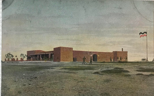 PC STR 17.3. DSWA Postkarte - Feste in Gobabis, Spenker Sammlung, 60/16 / GSWA post card - military compound in Gobabis, Spenker collection, 60/16