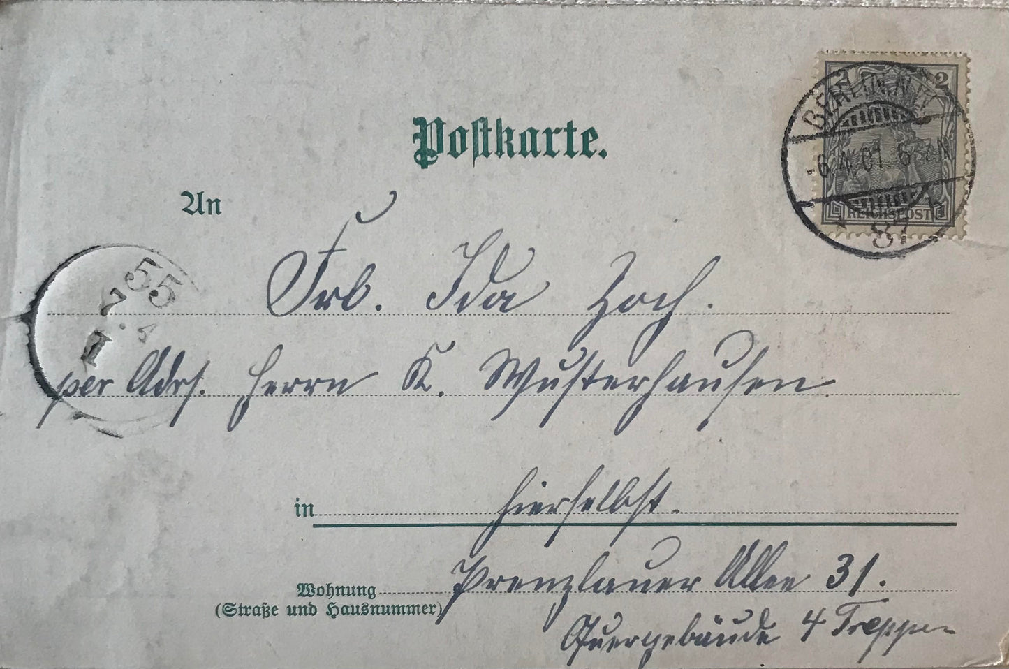 PC STR 22.2. DSWA Kolonial Postkarte - Abschied / GSWA colonial postcard - farewell