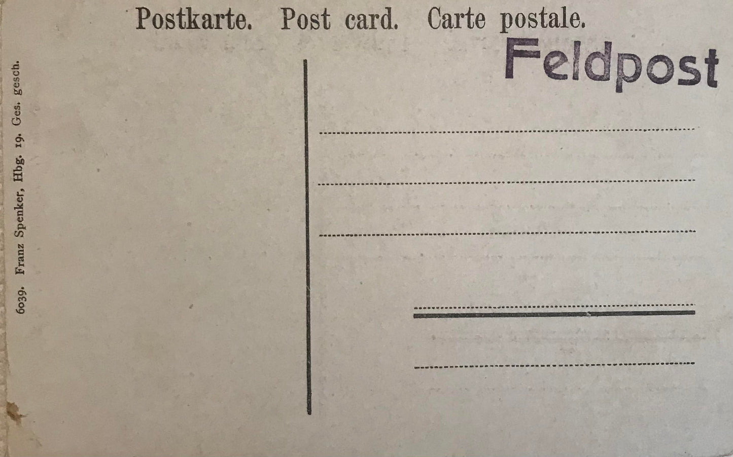 PC STR 6.5 Postkarte DSWA - Kriegsbilder - Reiter mit Pferd / GSWA Postcard - Rider with horse