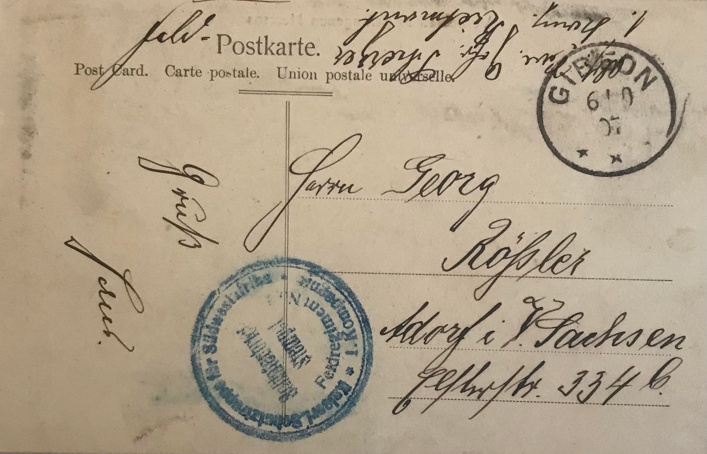 PC STR 8.2. DSWA - Soldatenbrief - Postkarte - Verhör eines gefangenes Hereros /