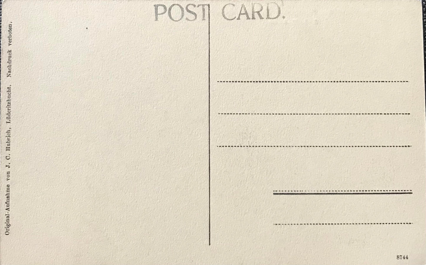 PC SWK-LUD 18.1. DSWA Postkarte, Diamantenfelder der Kolonialen Bergbau Gesellschaft bei Kolmanskop, J.C.Hubrich Sammling / GSWA postcard, Diamond fields of the Colonial Mining Company near Kolmanskop