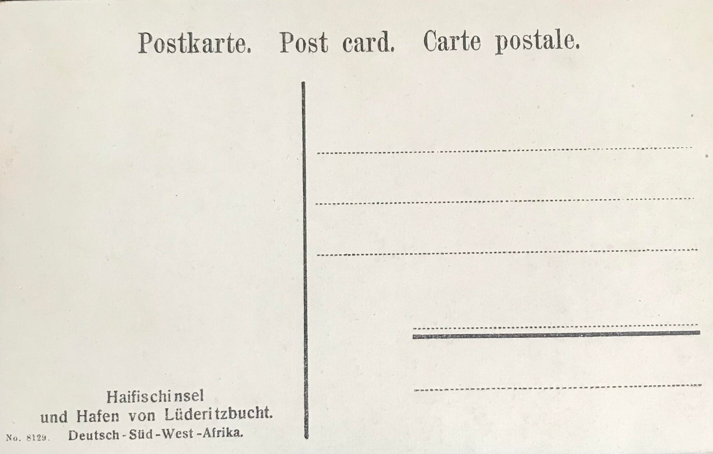 PC SWK-LUD 4.8. DSWA Postkarte, Haifischinsel, Lüderitzbucht / GSWA postcard, Shark Island, Luderitz Bay