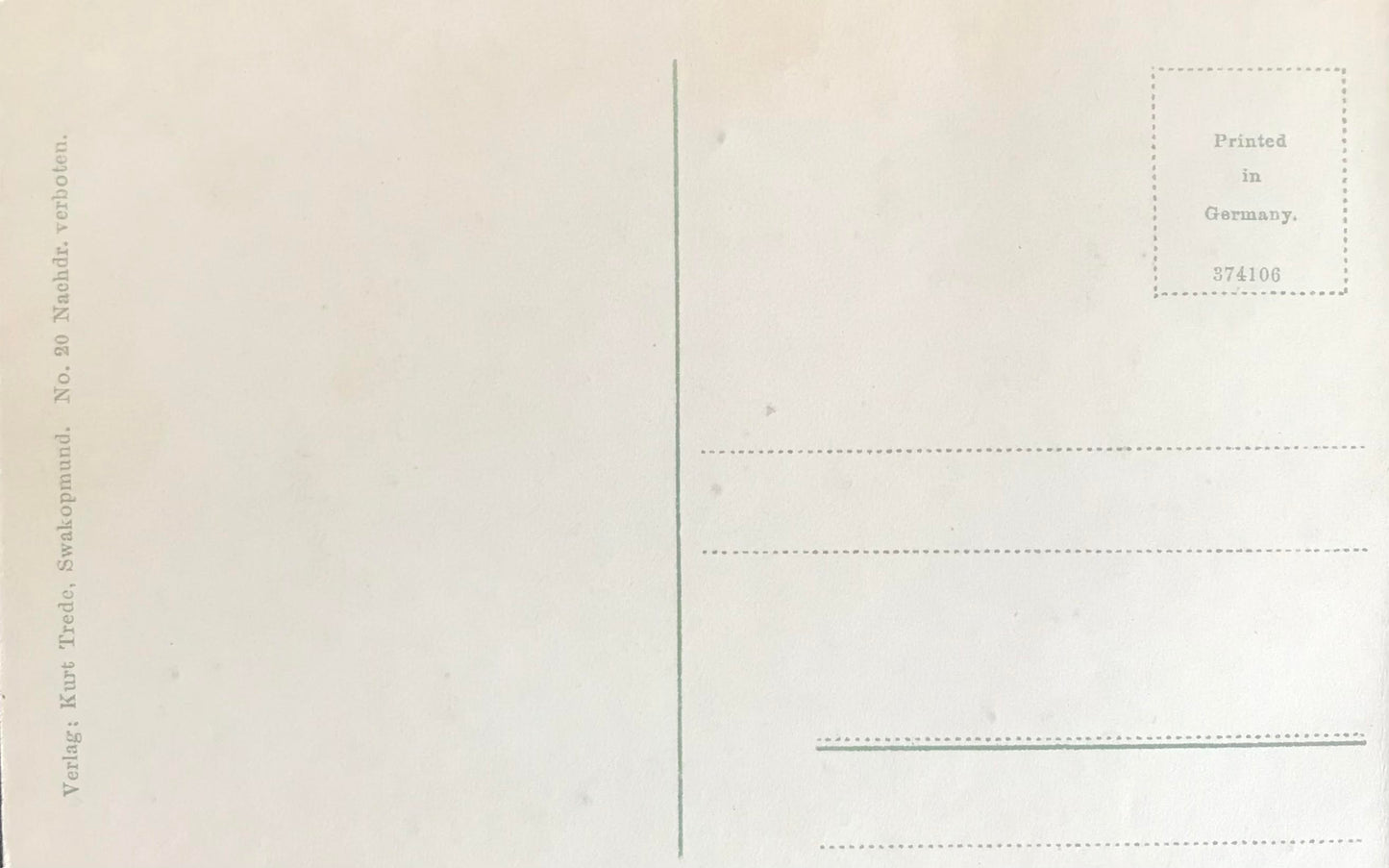 PC SWK 1.2. DSWA Postkarte - Marinedenkmal in Swakopmund, Kurt Trede Sammlung / GSWA Postcard - Naval Monument in Swakopmund, Kurt Trede Collection