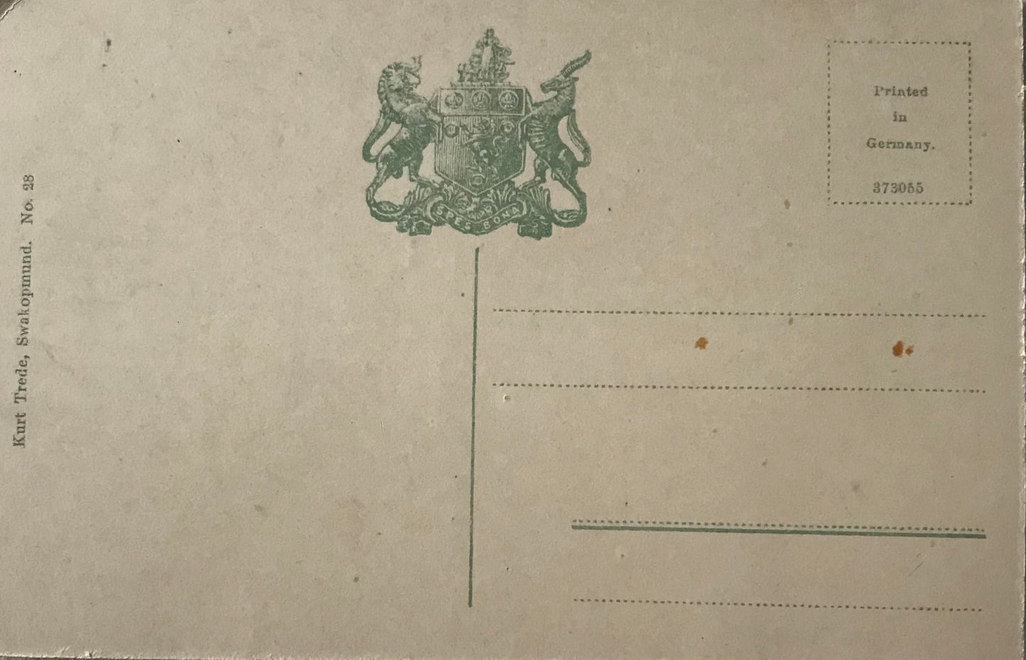 PC SWK 10.7. DSWA Postkarte - DSWA Postkarte - Blick auf Südseite von Swakopmund / GSWA postcard - View on southern Swakopmund