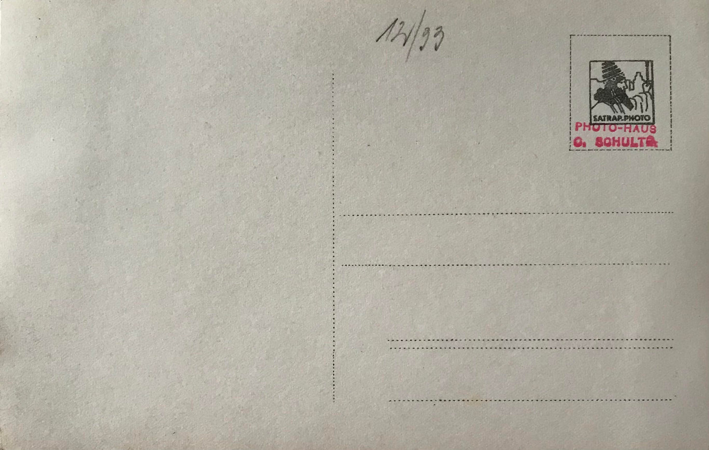 PC SWK 11.7. SWA Postkarte - Alte Poststrasse mit Blick auf Kirche / SWA postcard - Alte Poststrasse with view of the Evangelical Lutheran Church - mid 1940s. Sandy streets