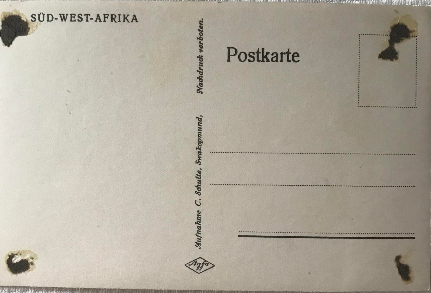 PC SWK 13.6. SWA Postkarte - Deutsches Schiff ''Karlsruhe'' in Walfischbuch / SWA Postcard - German ship 'Karlsruhe' in Walvis Bay