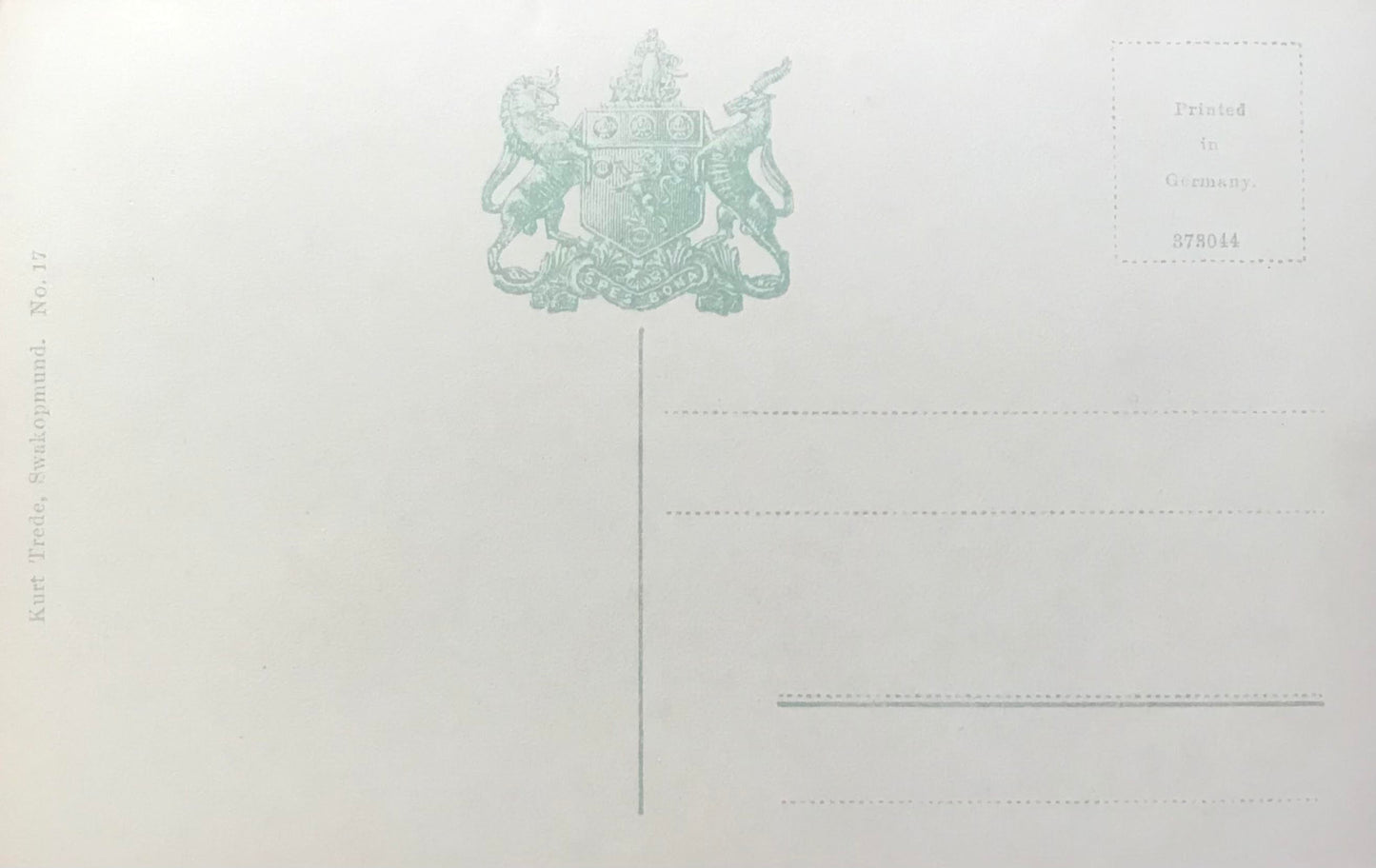 PC SWK 6.5.DSWA Postkarte - DSWA Postkarte - Kurt Trede, Swakopmund, 1924 / GSWA postcard - Kurt Trede, Swakopmund, 1924