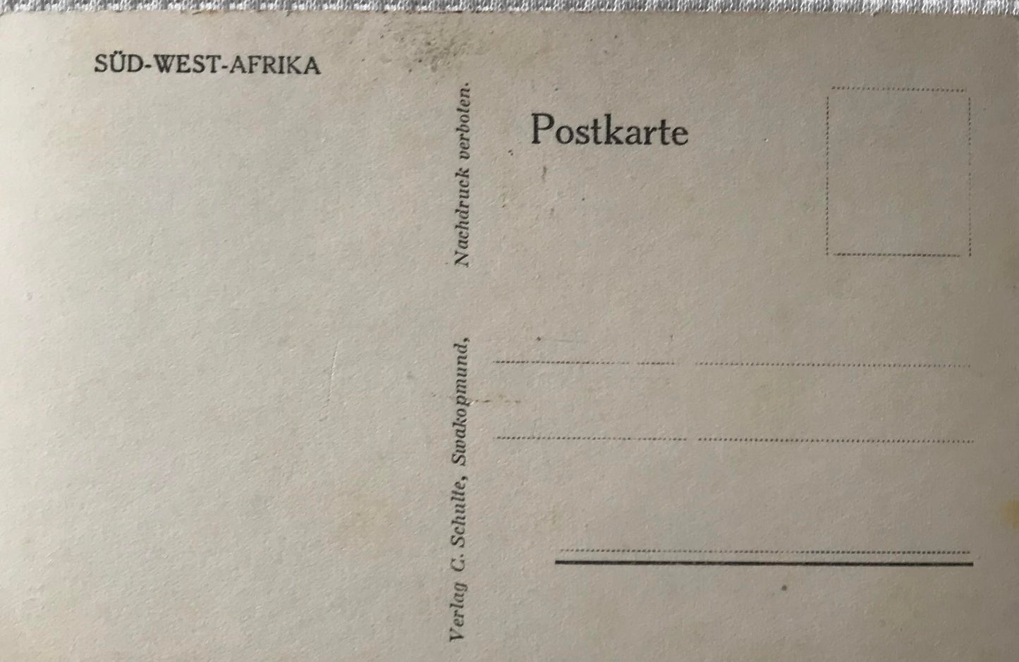 PC Tribes 14.6. DSWA Postkarte - Buschmann Familie / GSWA post card - Bushmen familie