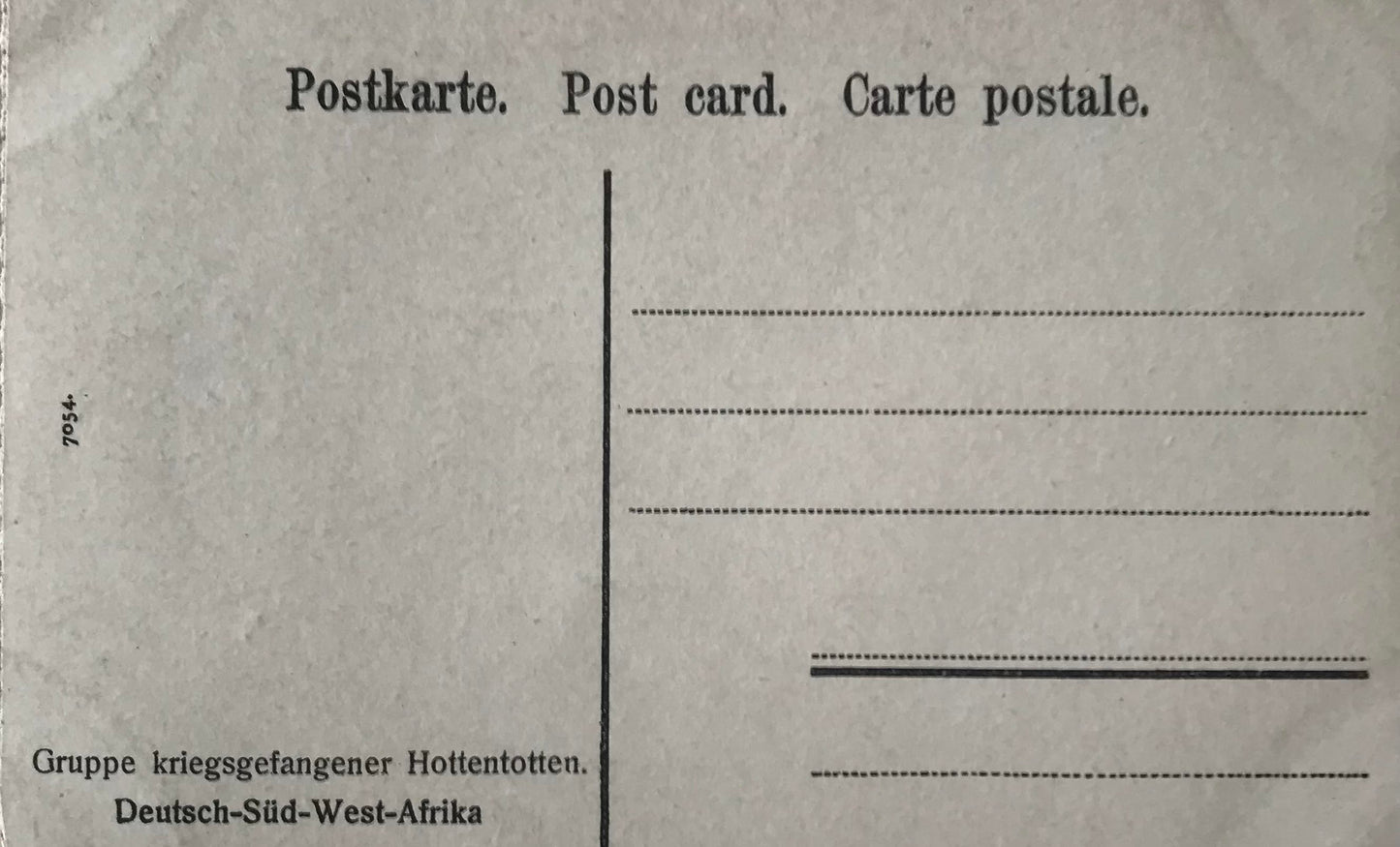 PC Tribes 15.1. DSWA Postkarte - Gruppe Kriegsgefangerner Hottentotten / GSWA post card - groupe of Prisioner of war Hottentotten