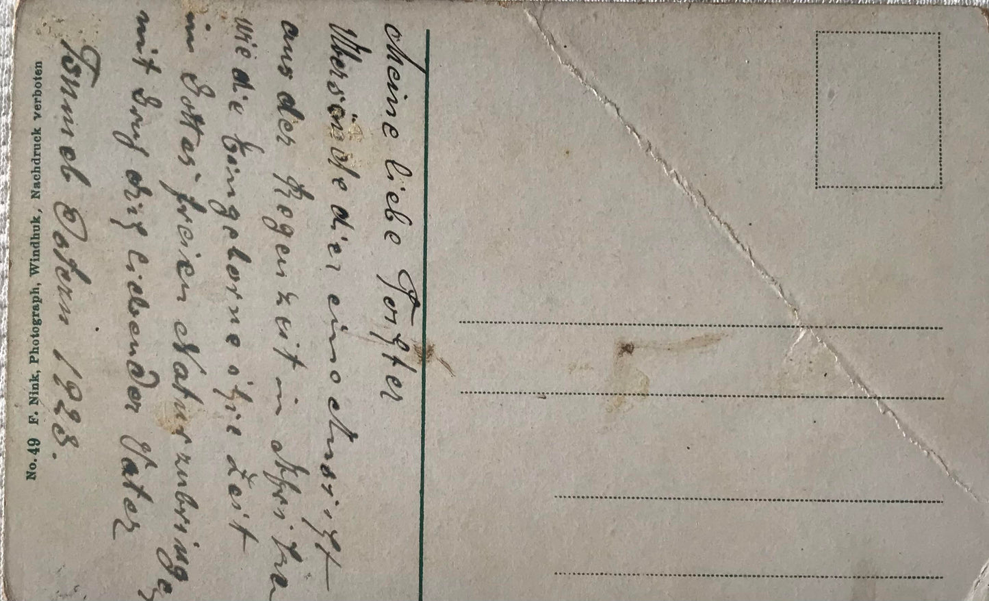 PC Tribes 15.7. DSWA Postkarte - Posierende Owambofrauen im Blumenfeld / GSWA post card - posing Owambo women in a flower field