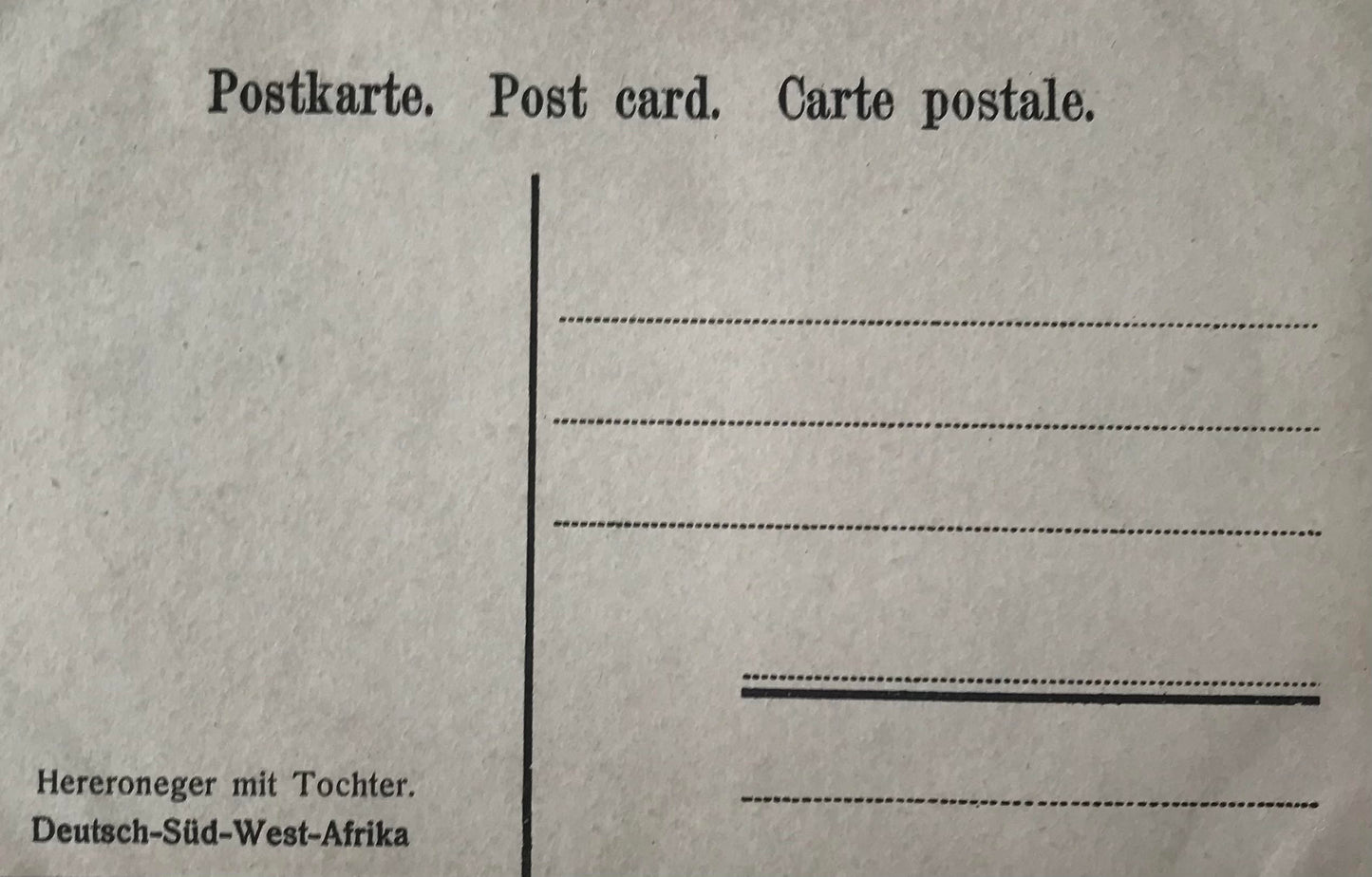 PC Tribe 19.1. DSWA Postkarte - Hereromann mit Tochter /  GSWA post card - Herero man with daughter