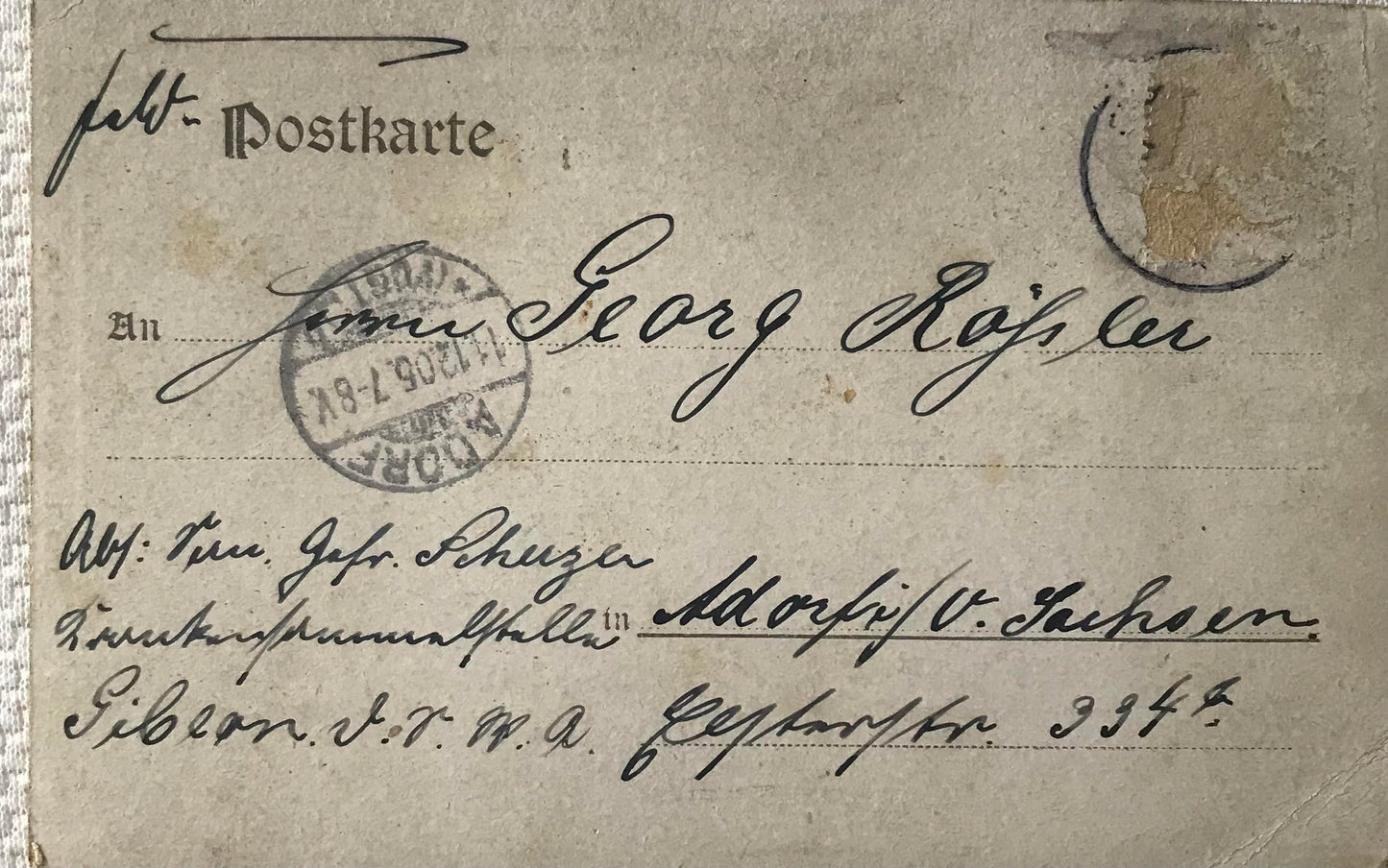 PC Tribes 7.3. DSWA Feld-Postkarte - Herero Siedlung beim Omaruru Fluss / GSWA Field-Postcard - Herero settlement near the Omaruru river