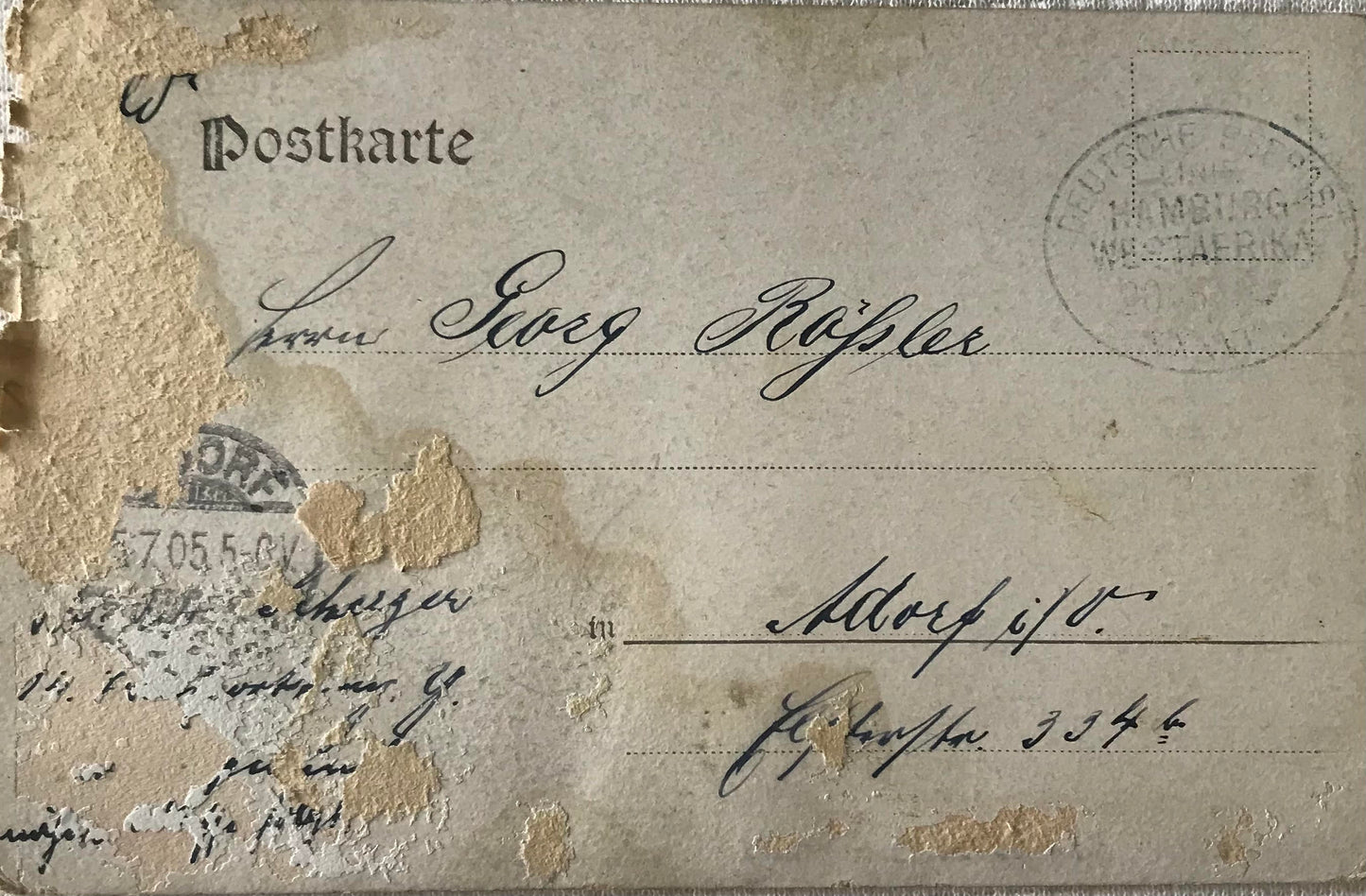 PC Tribes 7.5. DSWA Feld-Postkarte - Kavango Siedlung / GSWA postcard - Kavango settlement