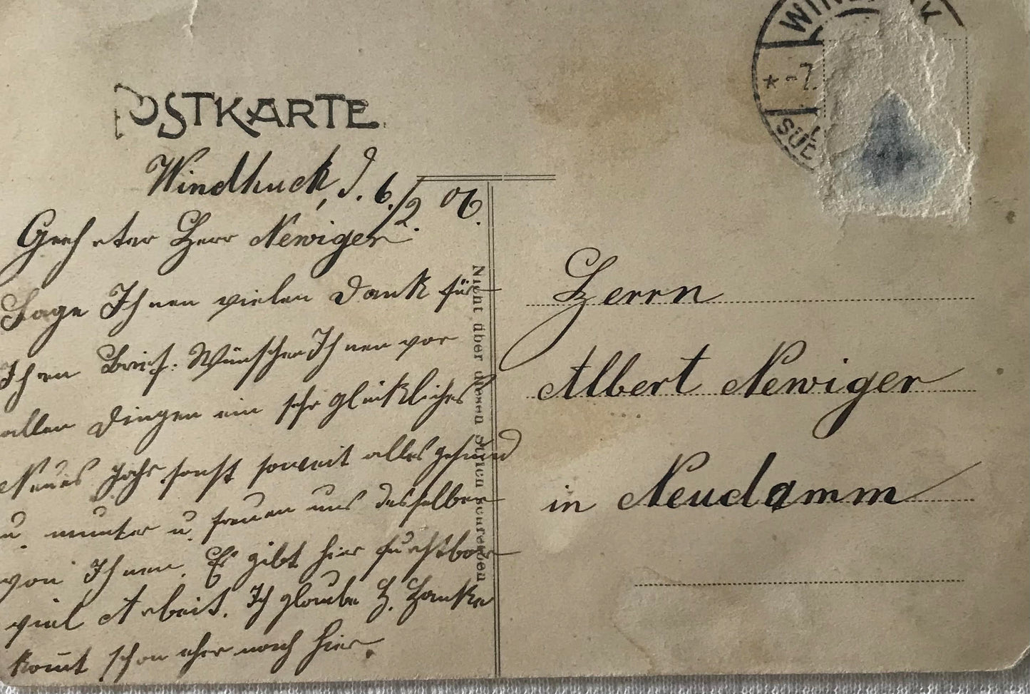 PC Tribes 8.3. DSWA Postkarte - Hendrik Witbooi zu Besuch in Rehoboth / GSWA postcard - Hendrik Witbooi visiting Rehoboth