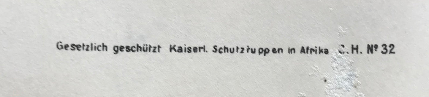 Prints 4.1. DSWA - Original - Nr.32 - Militär Informations Tafeln - Deutsches Reich - Kaiserliche Schutztruppen in Afrika / No. 32 - Military information plates - German Empire