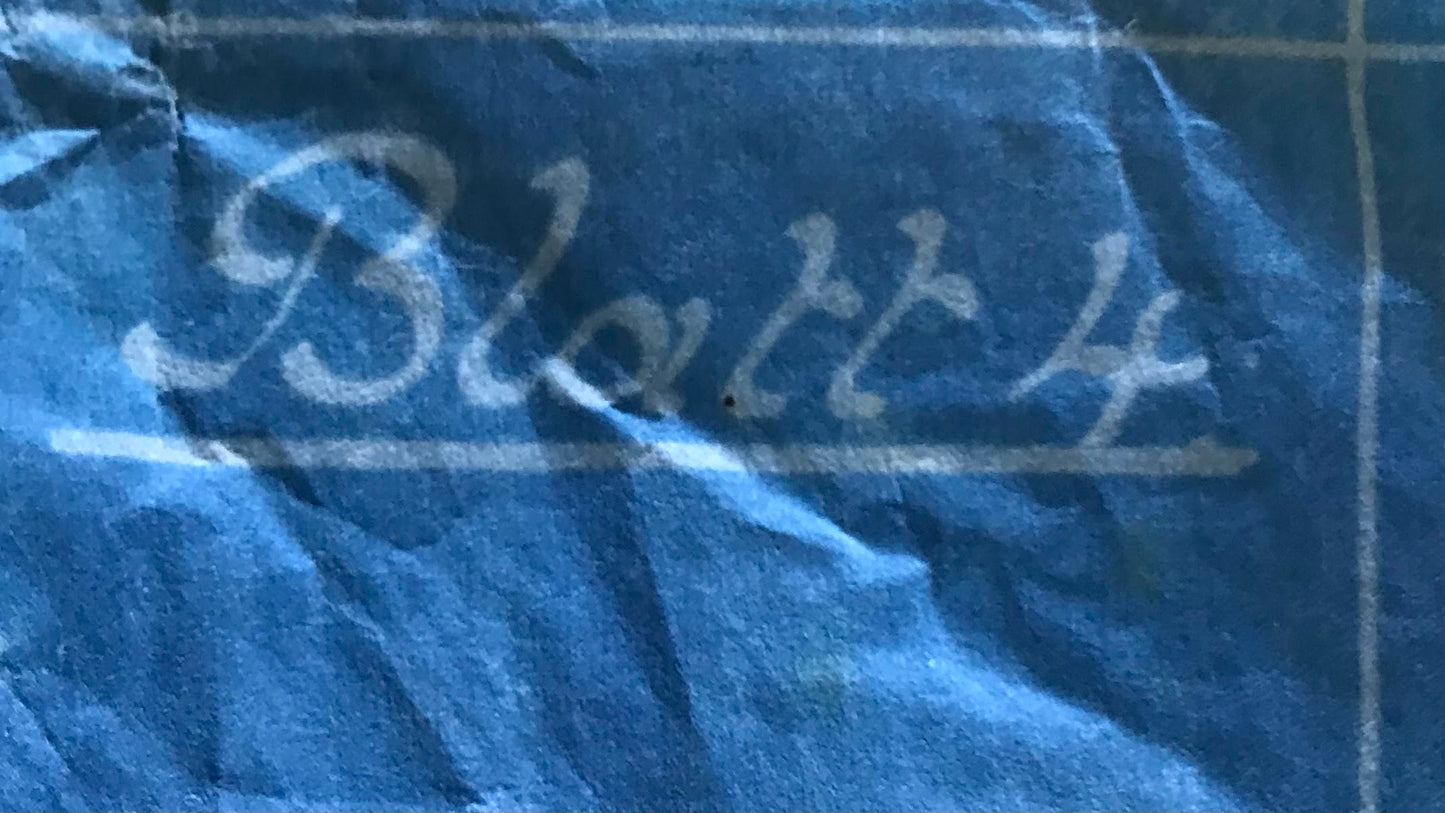 Prints 5.1. Original Blaudruck - Deutsch Evangelisch-Lutherischen Kirche, Swakopmund, DSWA, 1909 / Original blueprint of the Evangelical Lutheran Church, Swakopmund, GSWA