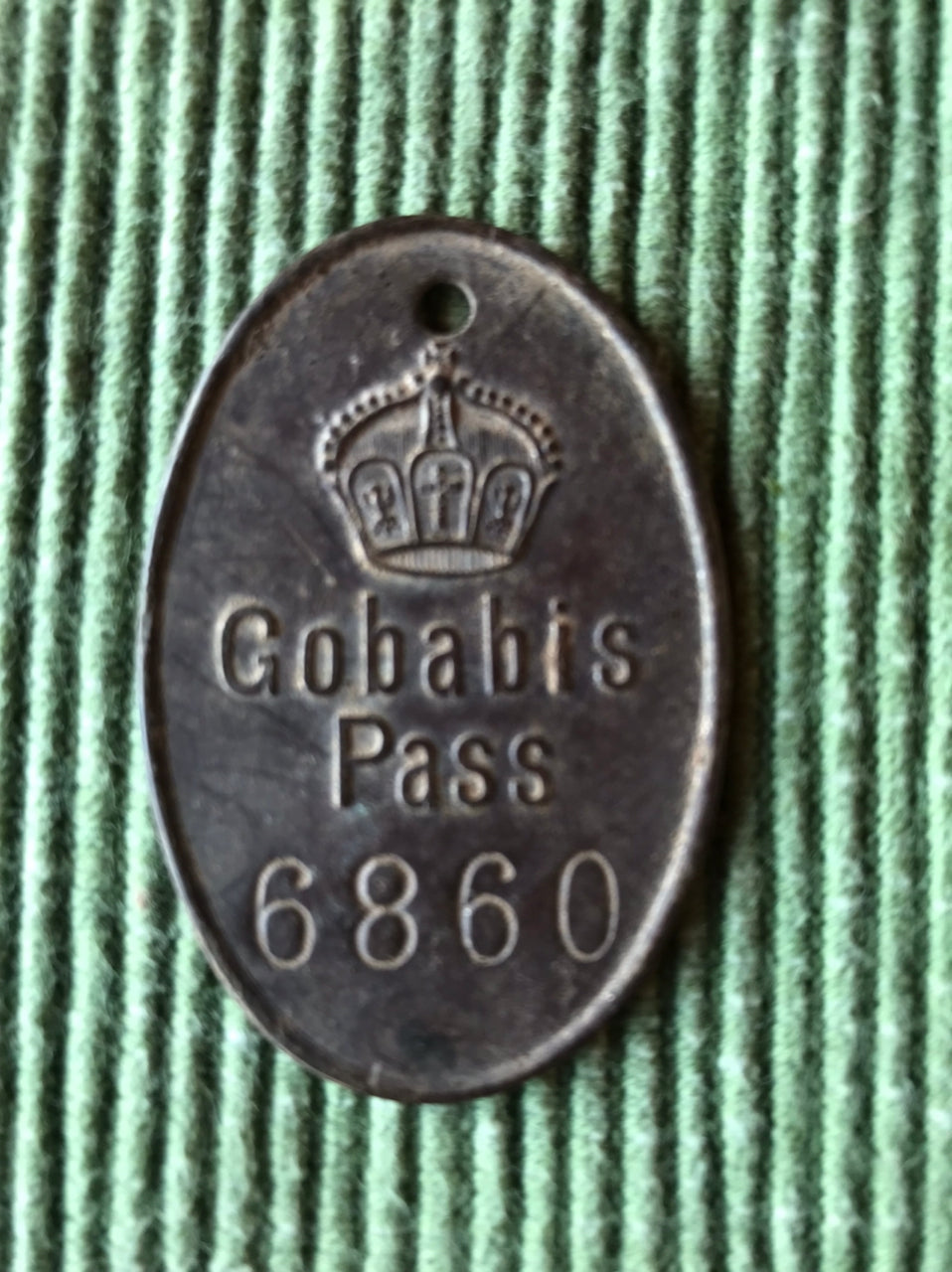 GSWA Pass token: Gobabis Pass 6860