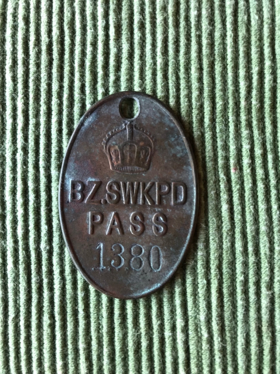 GSWA Pass token: BZ.SWKPD PASS 1380