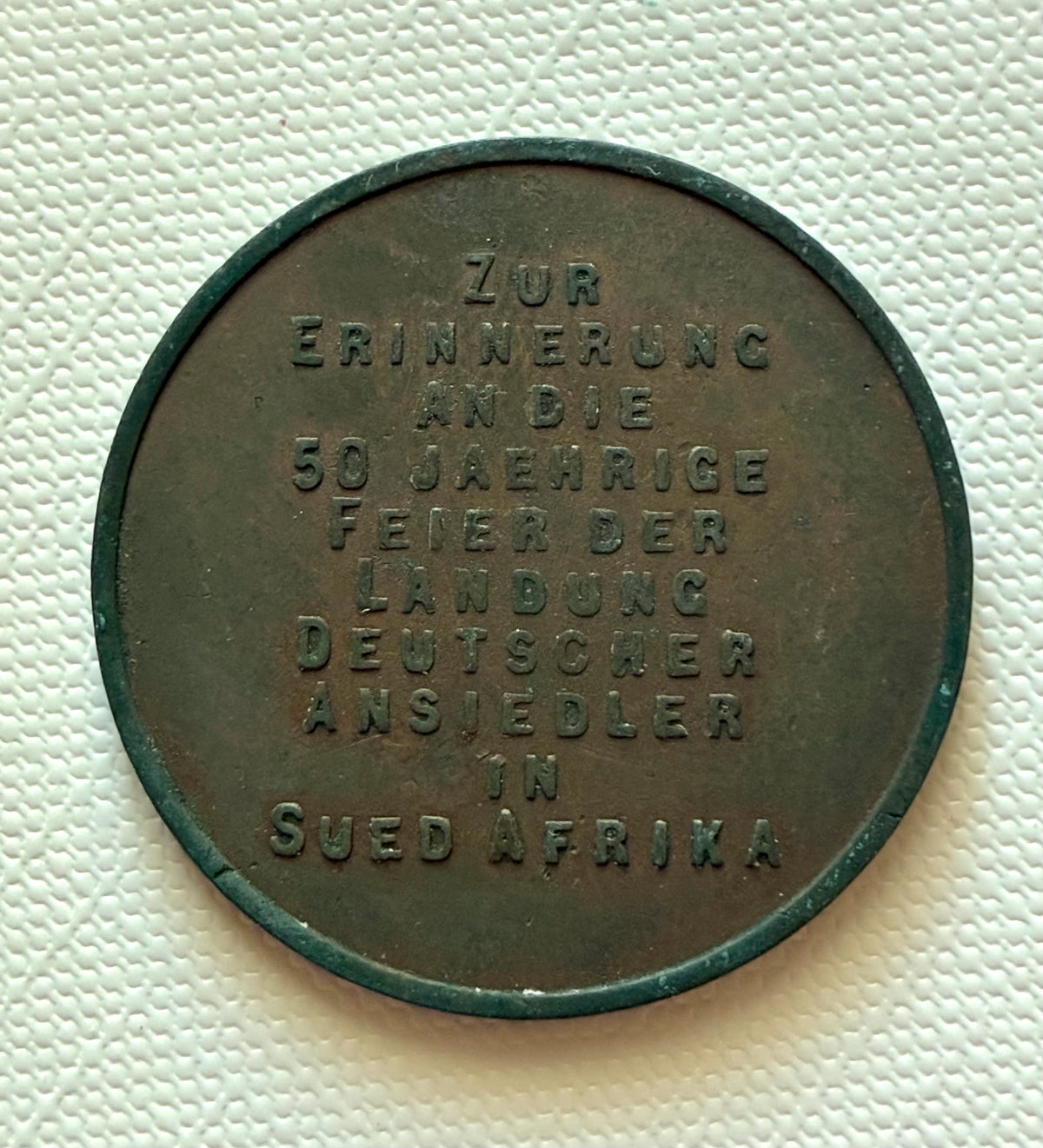 Token 29 – South Africa – Kaffraria 1858–1908 – 50th Anniversary of the German Settlers